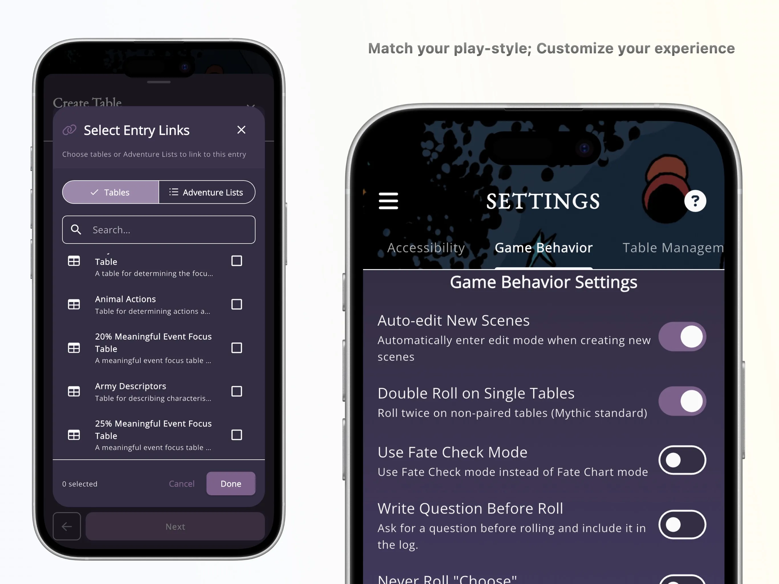 Mythic GME Digital — desktop layout showing panels and log