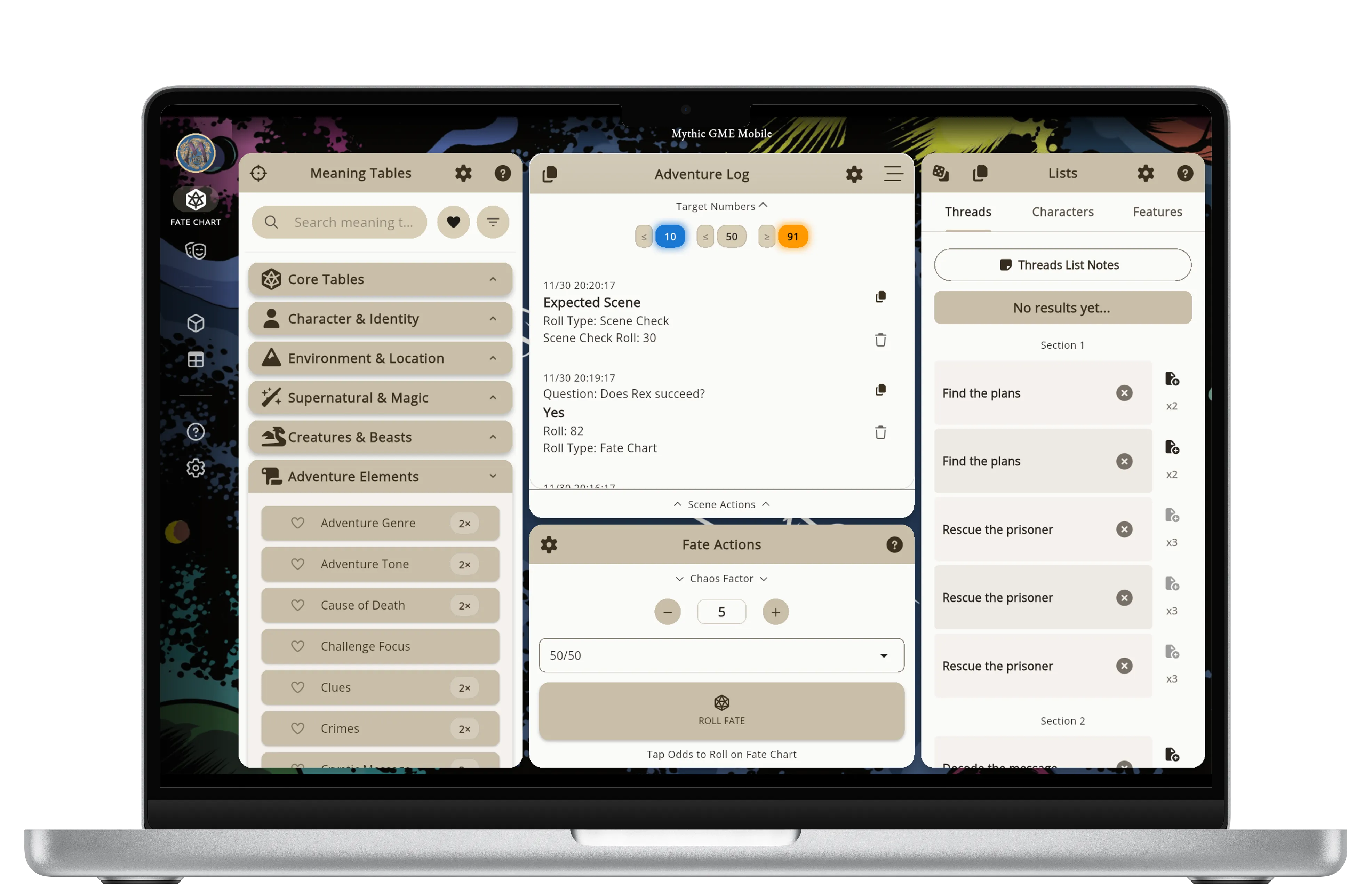 Mythic GME Desktop screenshots