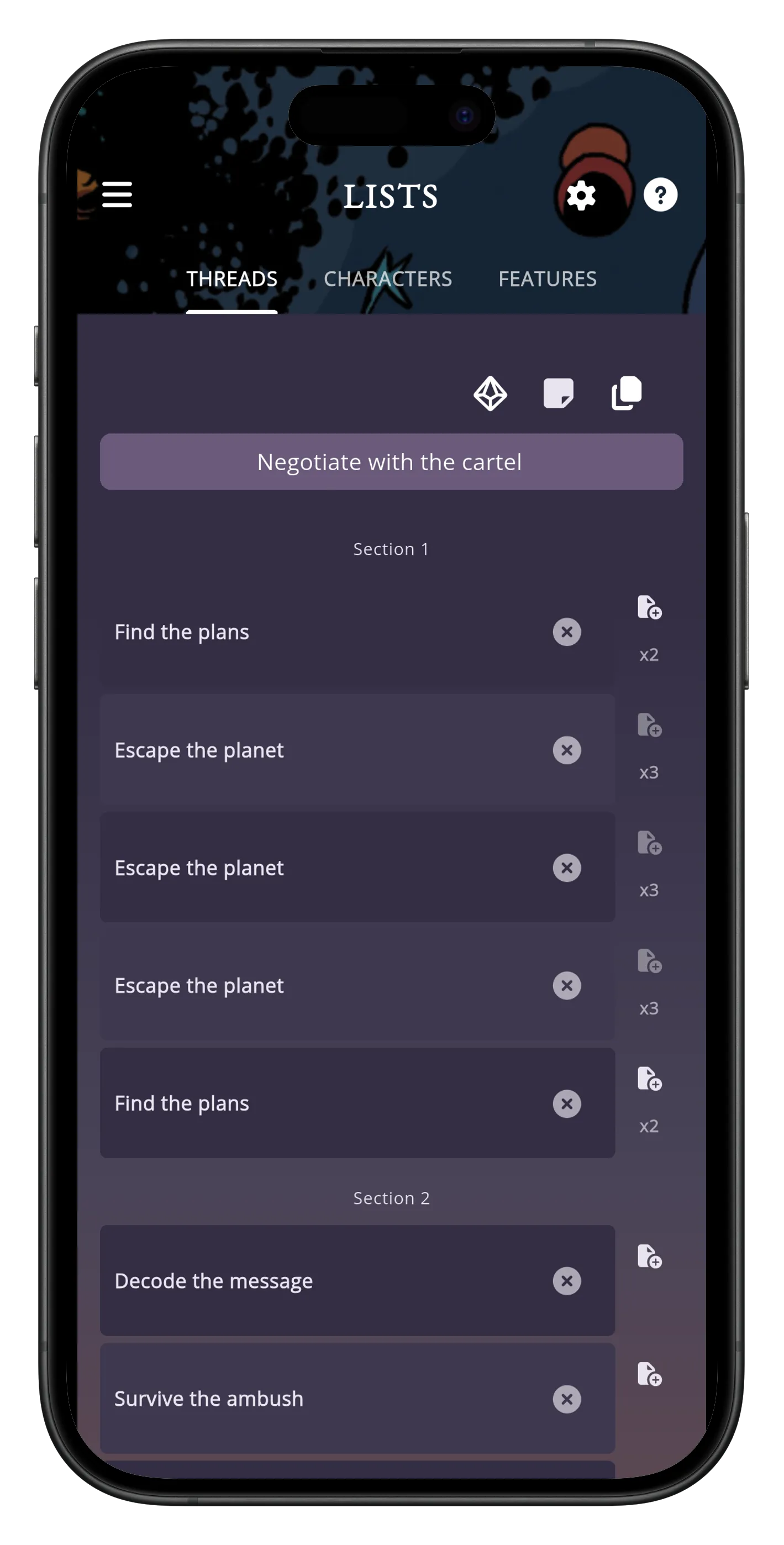Threads — Mythic GME app